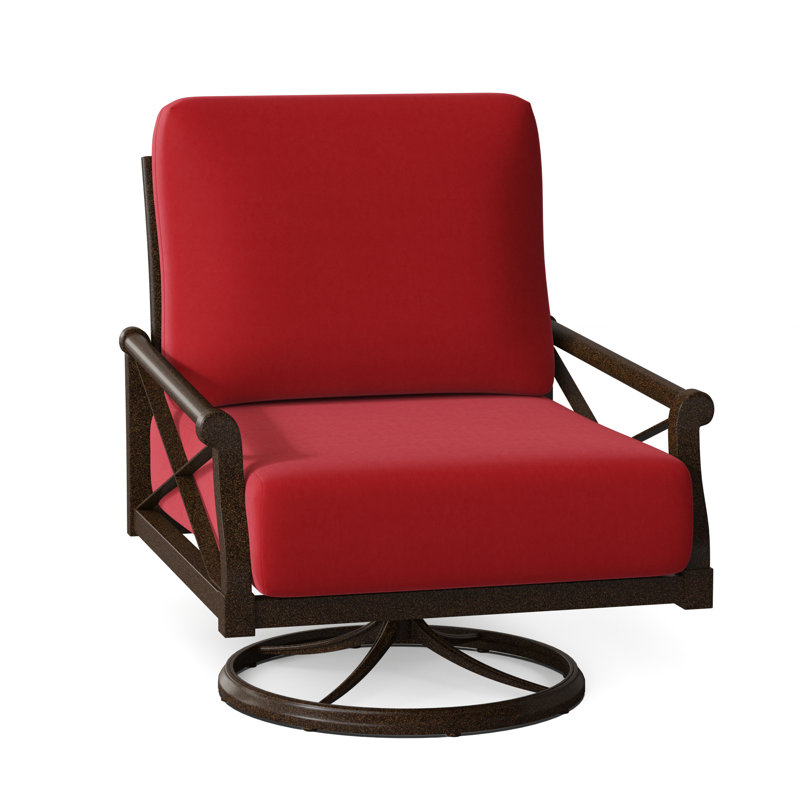 Andover Outdoor Rocker Chair, Canvas Bird's Eye Sunbrella® Canvas, Chestnut Brown