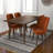 Arlonn 5-Piece Mid-Century Dining Set W/ 4 Velvet Dining Chairs-1071907367
