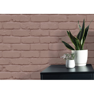 Alpin Sage Painted Brick Wallpaper