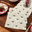 Chemin de table de Noël 13 x 72 pouces doux peluche fausse fourrure jacquard beige arbre de Noël décorations de Noël hiver vacances chemin de table de Noël pour la cuisine de la maison salle à manger décor