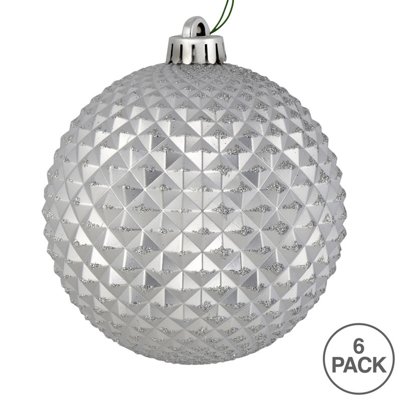 Ornement boule Durian Glitter, Argent