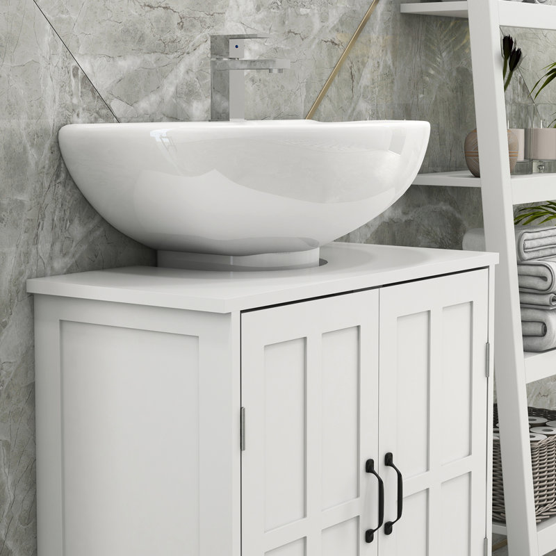 Armoire de salle de bain, blanche, tablette réglable pour un espace de rangement pratique avec option