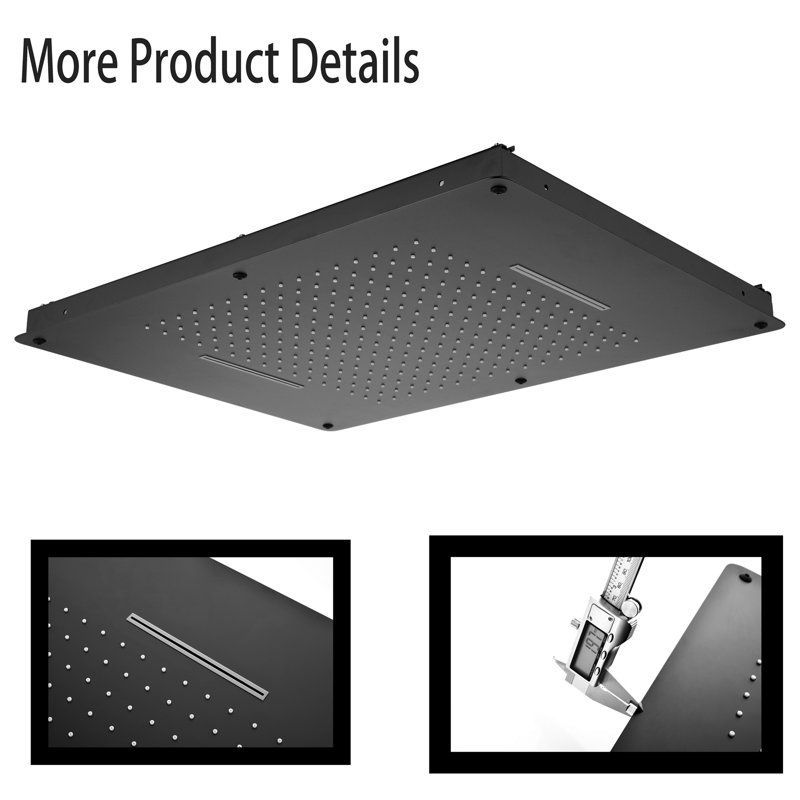 Fixed Shower Head 2.5 GPM GPM, Matt Black