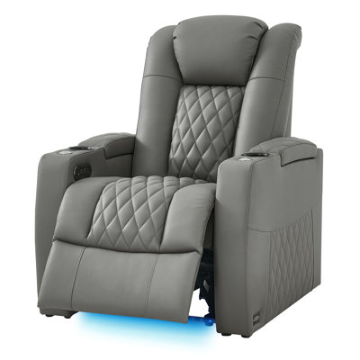 Power Reclining LED Lighted Home Theater Seating