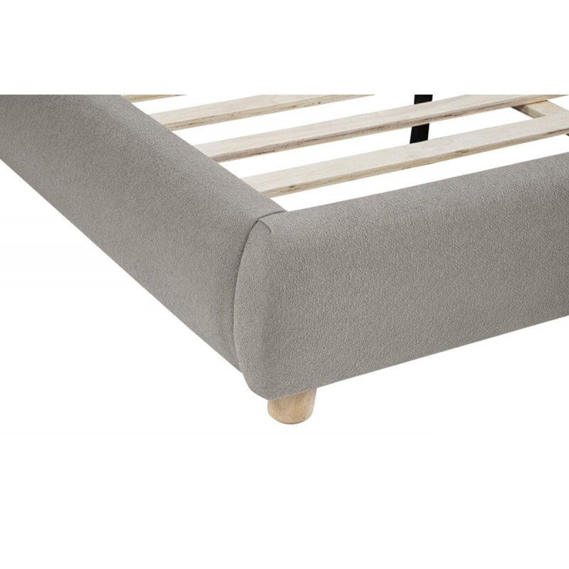 Lit pour grand lit en toile de jute moderne / contemporain avec cadre de lit plateforme tapissier 1pc, Havane clair