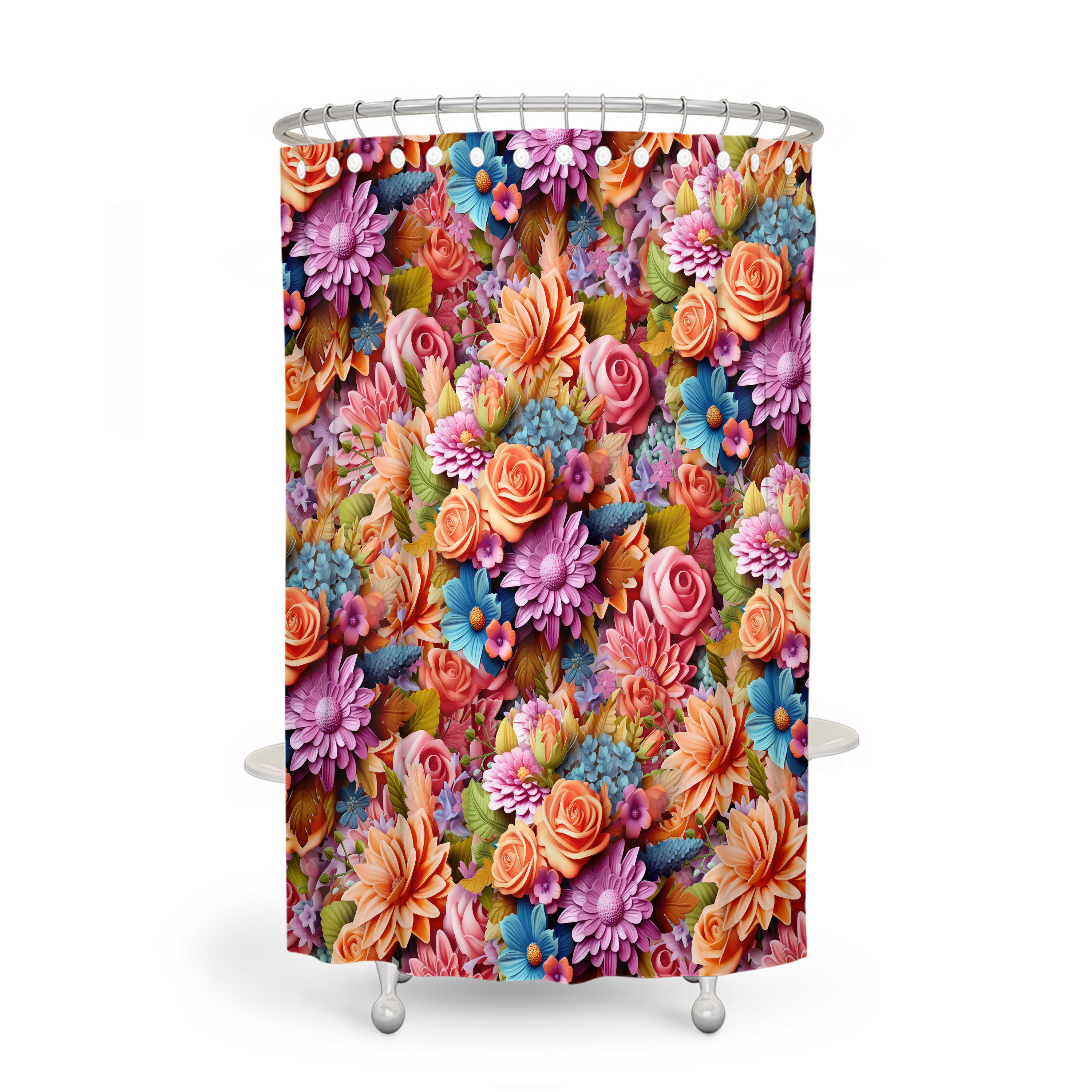 East Urban Home Anco Floral Shower Curtain Wayfair
