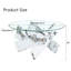 Table basse ronde en verre (table incluse seulement)