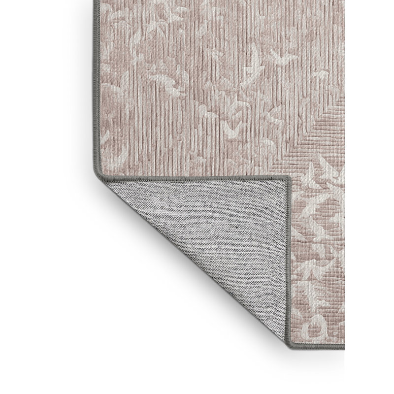 Machine Washable Gray Area Rug, Rectangle 2' x 3'