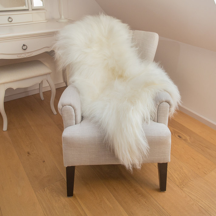 Icelandic Sheepskin Rug Soft Long Wool Huitt