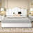 White Upholstered Platform Storage Full Size Bed Frame with Adjustable Headboard, 4 Storage Drawers, Type-C & USB Charging Ports, Noise-Free Wood & Metal Structure, No Box Spring Needed-718845192-691720994-660137443