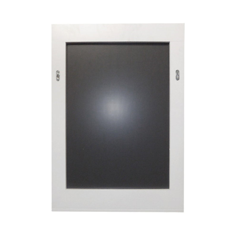 Roughton Rectangle Wall Mirror with Shelves, White