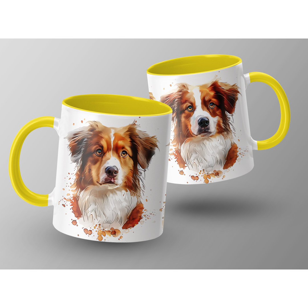 Cavalier Puppy Watercolor Design 11oz Coffee Mug