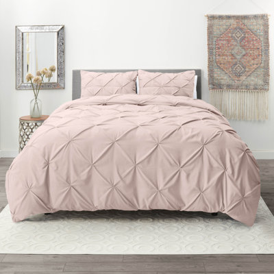 Ensemble de housse de couette plissÃ©e en tissu doublement brossÃ©