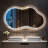Lunara UL Certified Asymmetrical Frontlit&Backlit LED Bathroom Vanity Mirror, Irregular Wall Mirror with 4mm Tempered Glass, Dimmable-1433478517