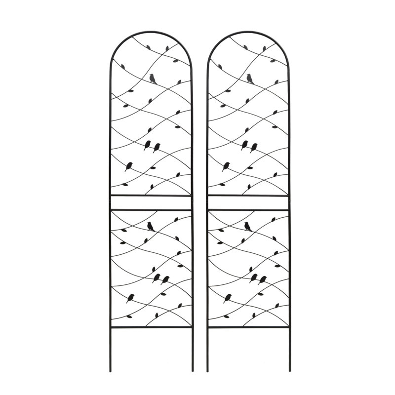 Ensemble de 2 treillis de jardin en métal 71 po x 19,7 po antirouille pour plantes grimpantes, 71" H x 19.7" W x 0.01" D