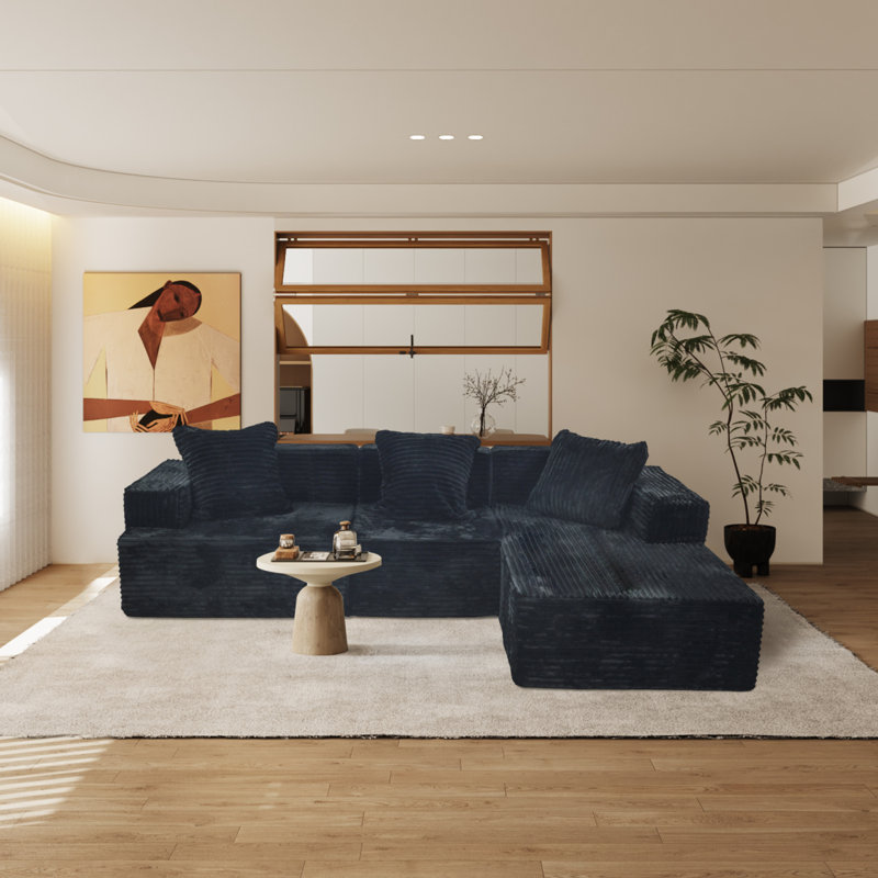 Canapé modulaire convertible, Noir