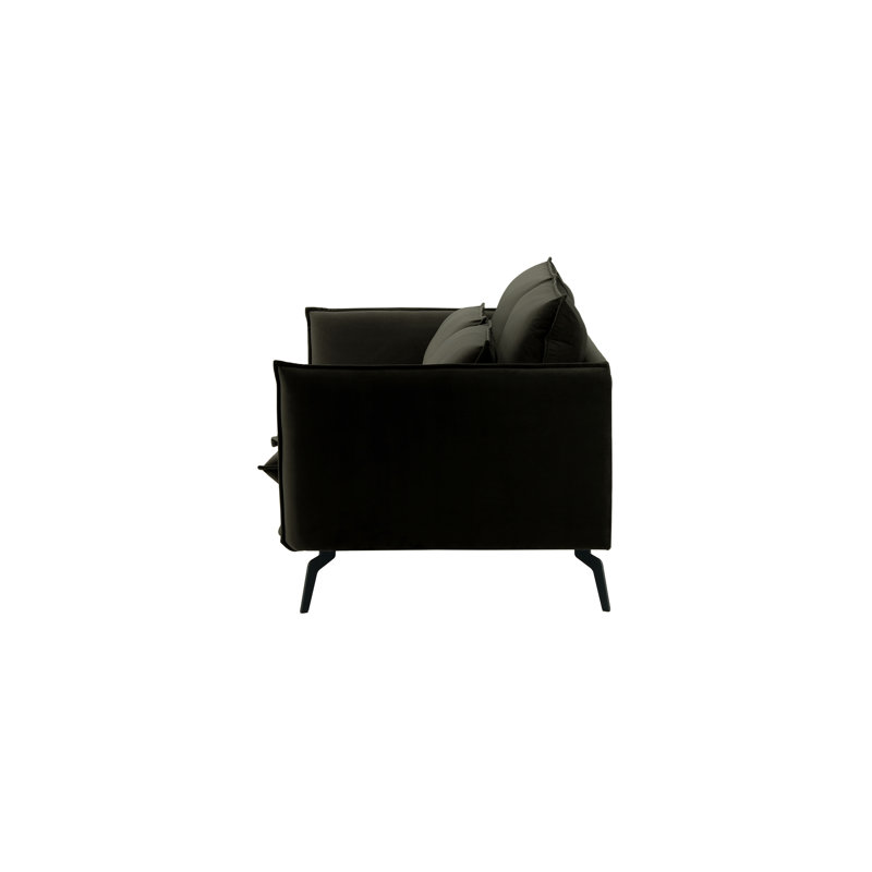 Fauske 2 Seater Sofa, 95cm H x 171cm W x 98cm D, Black