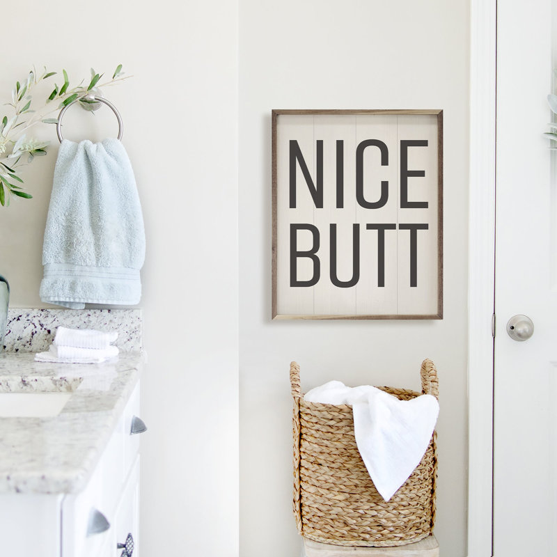 Nice Butt White, 20" H x 16" W