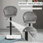 Wolters Swivel Upholstered Adjustable Height Bar Stool with Steel Frame