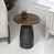Honey Wood Top/Oxidized Nickel Base