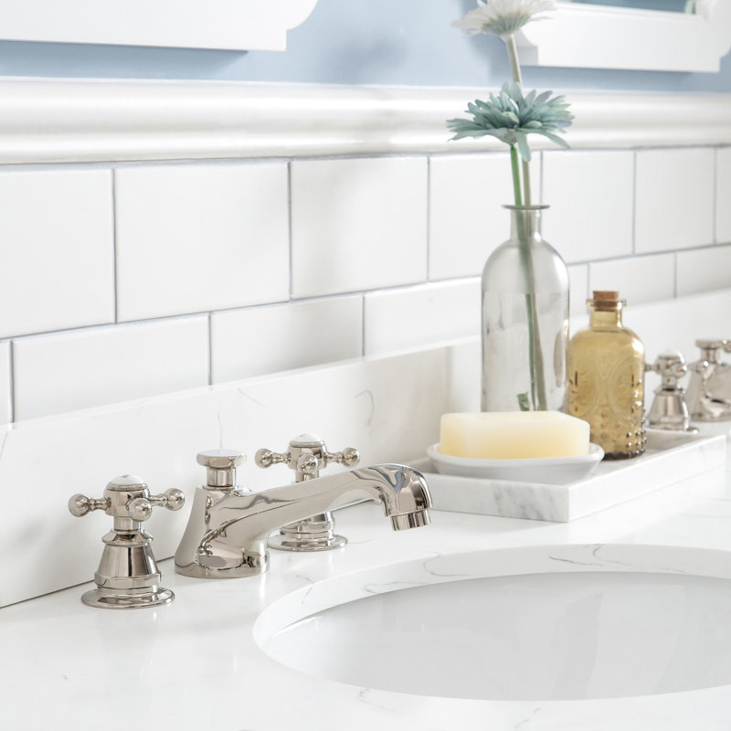 Ensemble de meuble-lavabo double 60 po Ahanu, Blanc
