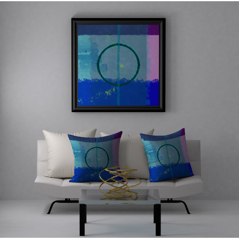 Abstract Reversible Throw Pillow, 18" H x 18" W