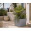Daisy Square Stone Effect Planter Pot, Indoor and Outdoor Plant Pot, Frost Resistant with Drainage Hole-322213144-322213149