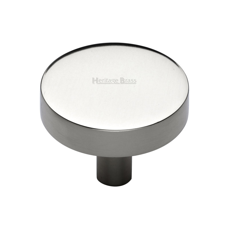 Heritage Brass Heritage Cabinet Knob Disc Design, 2.9cm H x 3.2cm W x 3.2cm D, Satin Brass