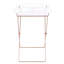 Acrylique transparent et table avec base de plateau au design polyvalent pour les meubles de vestiaire
