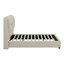 Grand lit plateforme tapissier hydraulique avec rangement et lumières DEL-1395031577
