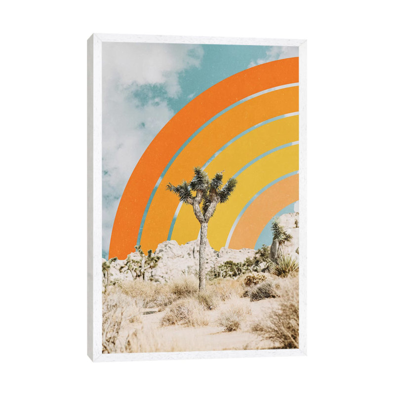 Desertscape by Alisa Galitsyna - Print on Canvas, 66.04 cm H x 45.72 cm W, White Framed