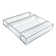 Deluxe 3 Piece Clear Acrylic Tray Set, Two Narrow Rectangle Trays and One Large Rectangle Tray Organizer for Desk or Counter