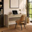 Bureau Evelyn moderne à 2 tiroirs de 152 cm (60 po) de couleur beige-134210746