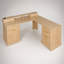 Bureau d'ordinateur moderne en forme de L de 150 cm (59 pouces) avec poste de recharge, armoire de rangement et support pour écran - Bureau pour ordinateur de bureau à domicile-134044183