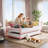 Sturdy Metal Day Bed with Steel Slat Support, Twin Daybed for Living Room-1080471683