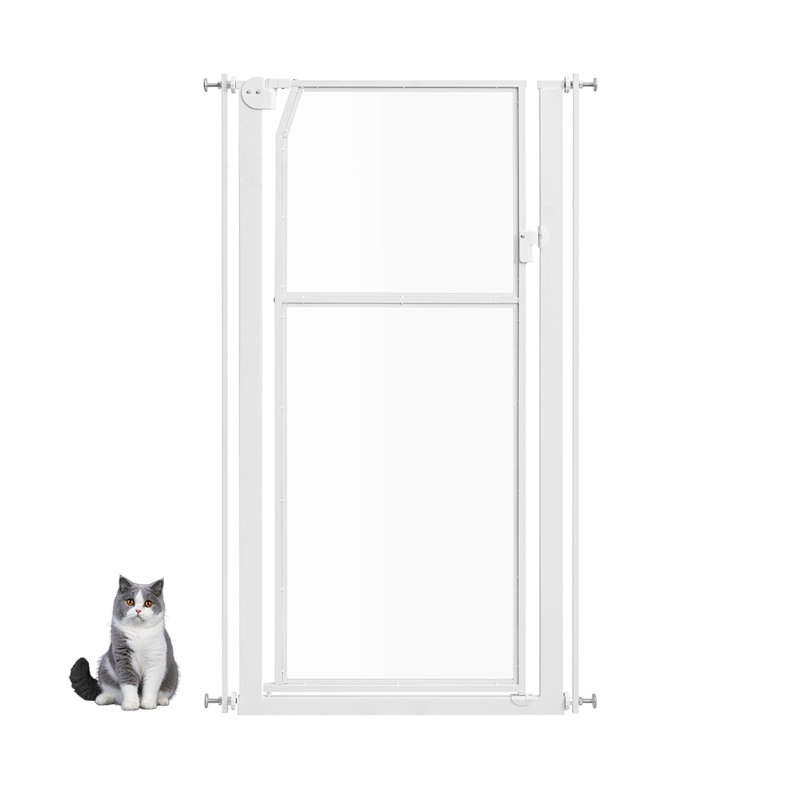 Pressure Mounted Pet Gate, White, 75cm - 85cm W