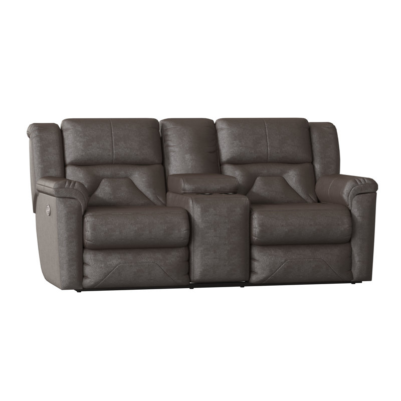 Pandora 81'' Leather Reclining Loveseat, Eastwood Chaps, Power Headrest