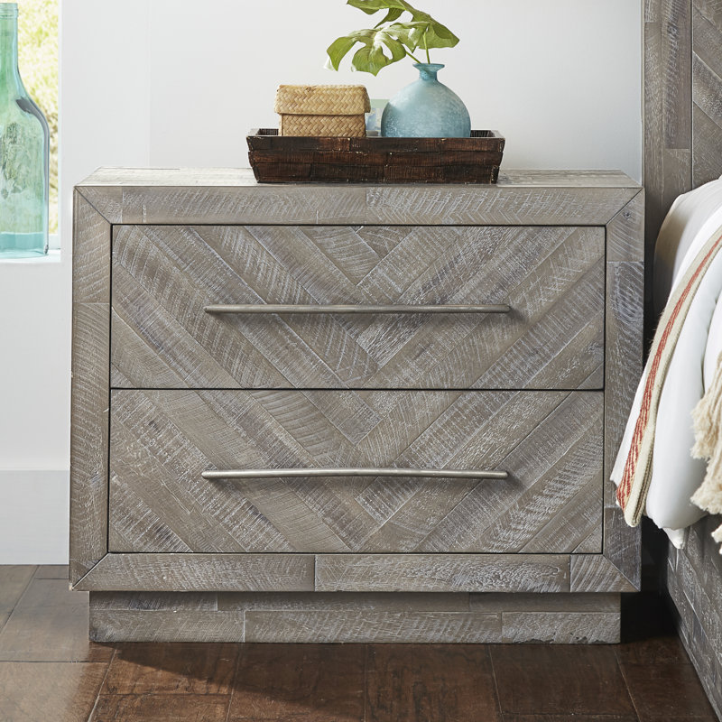 Kymar 30'' W 2-Drawer Nightstand in Rustic Latte