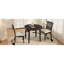 Ensemble de table de salle à manger 3 pièces peu encombrant avec chaises en bois et rembourrées, style moderne pour petits appartements