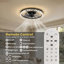 Ventilateur de plafond en cristal 19 po (l)