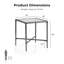 Table d'appoint en métal martelé avec plateau en verre trempé Lalia-126080935