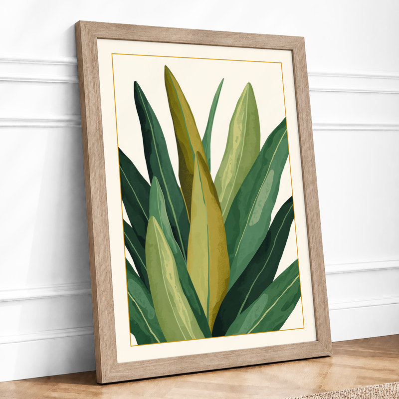 Leaf Study Botanical - Framed Print, Oak, A4 - 29.7 x 21.0 cm