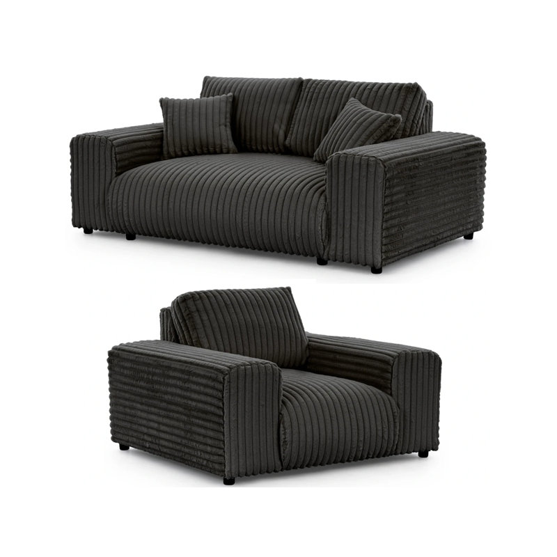 Mollis 2 - Piece Living Room Set, Black