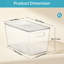 Bacs de rangement transparents empilables avec couvercles et poignées, 4 grands contenants en plastique pour garde-manger, cuisine, réfrigérateur, armoire, placard et salle de bain