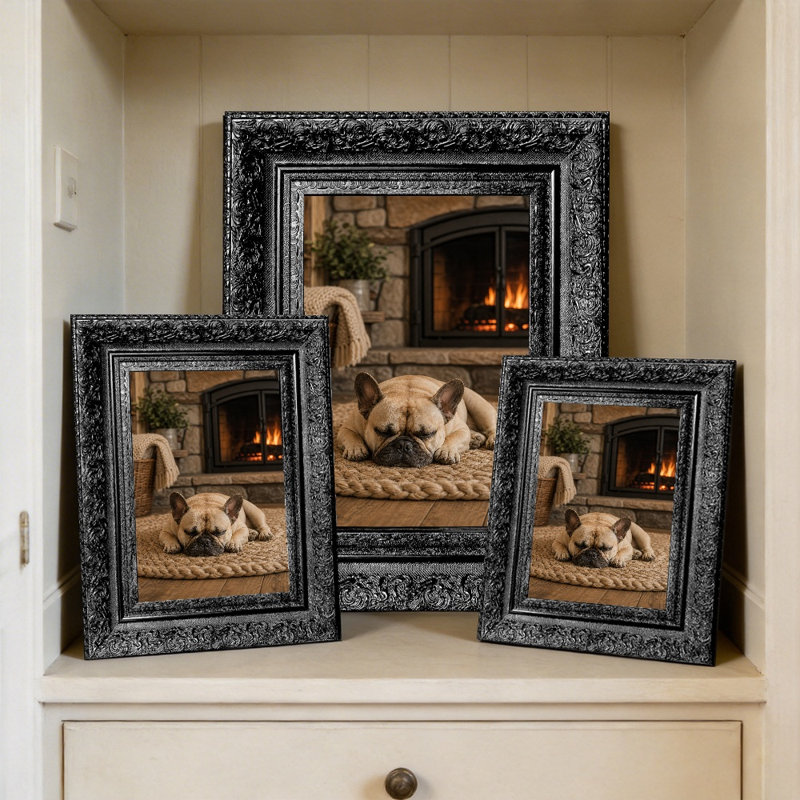 Cadre photo noir classique 1 pièce 8 po x 10 po avec fixation murale ou de table, Black, 1, 8" W x 10" H