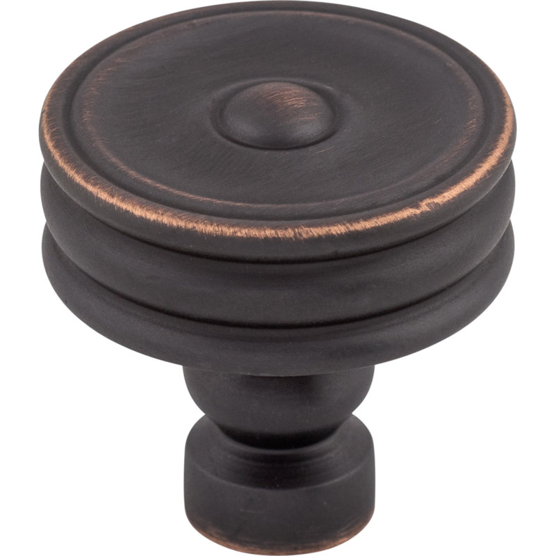 Brixton Ridged 1 1/4" Diameter Round Knob, Umbrio