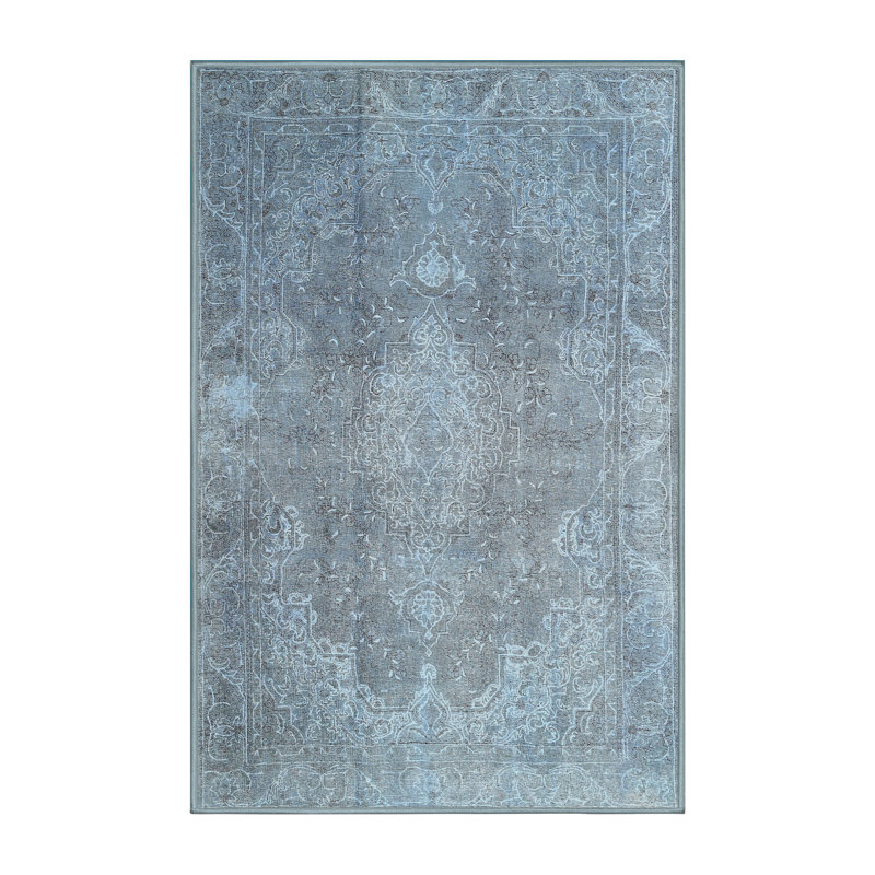 Tapis bleu/gris, Rectangle 3 pi x 5 pi
