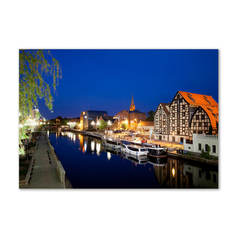 Bydgoszcz By Night - Wrapped Canvas Print