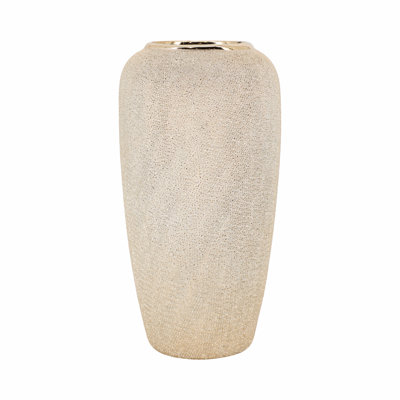 Natrona Decorative Vase Stoneware Ceramic Glam Teardrop Sculpture with Textured Surface and Modern Luxe Accent Design