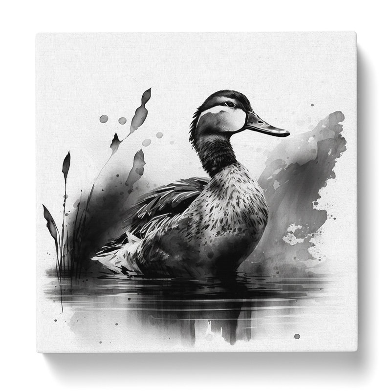Duck Ink Wash - Wrapped Canvas